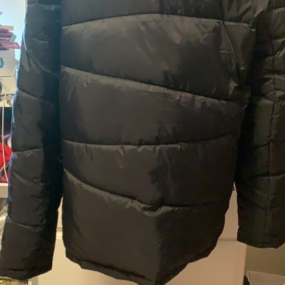 Spyder black polyester hooded quilted coat, small - Picture 8 of 15